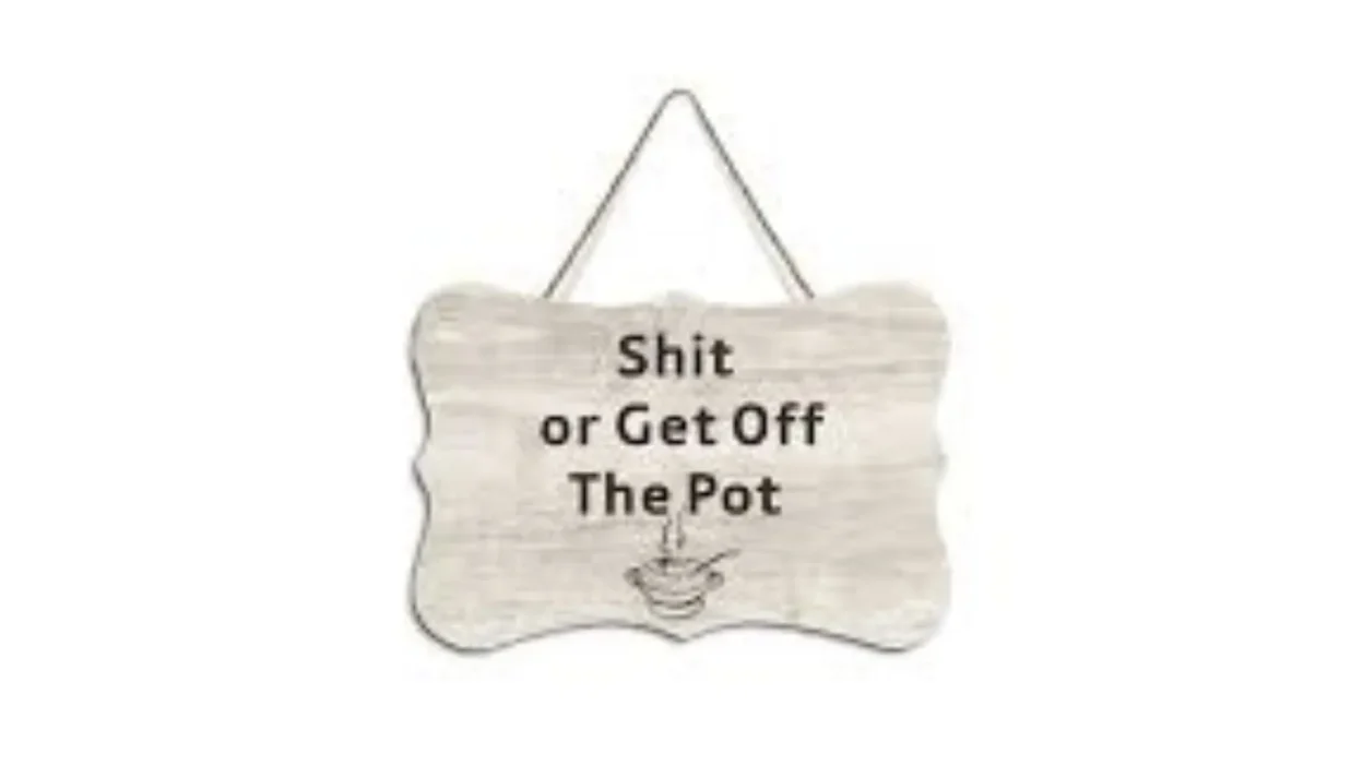 shit or get off the pot