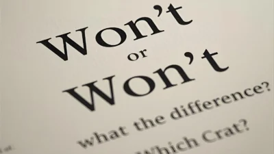Wont or Won’t
